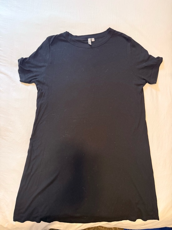ASOS Dresses & Skirts - ASOS Black Ribbed Short Sleeve Tee Dress
